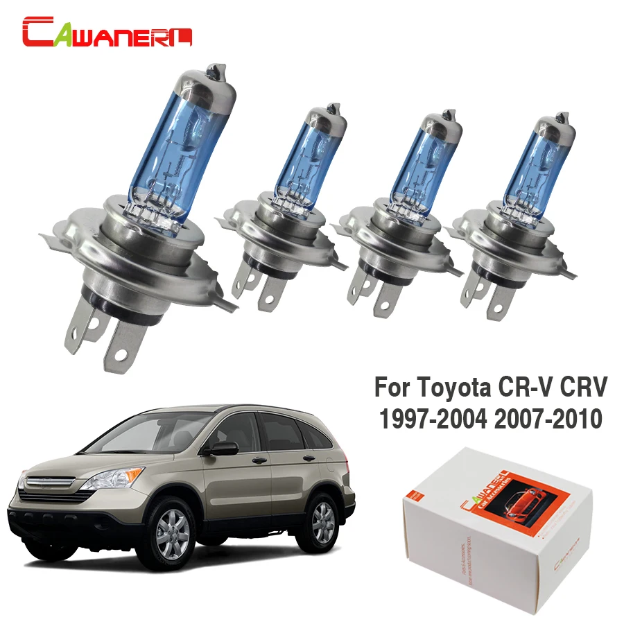 Cawaner 2 пары галогенных ламп H4 100 Вт 4300 К 12 В теплый белый автомобильный фонарь