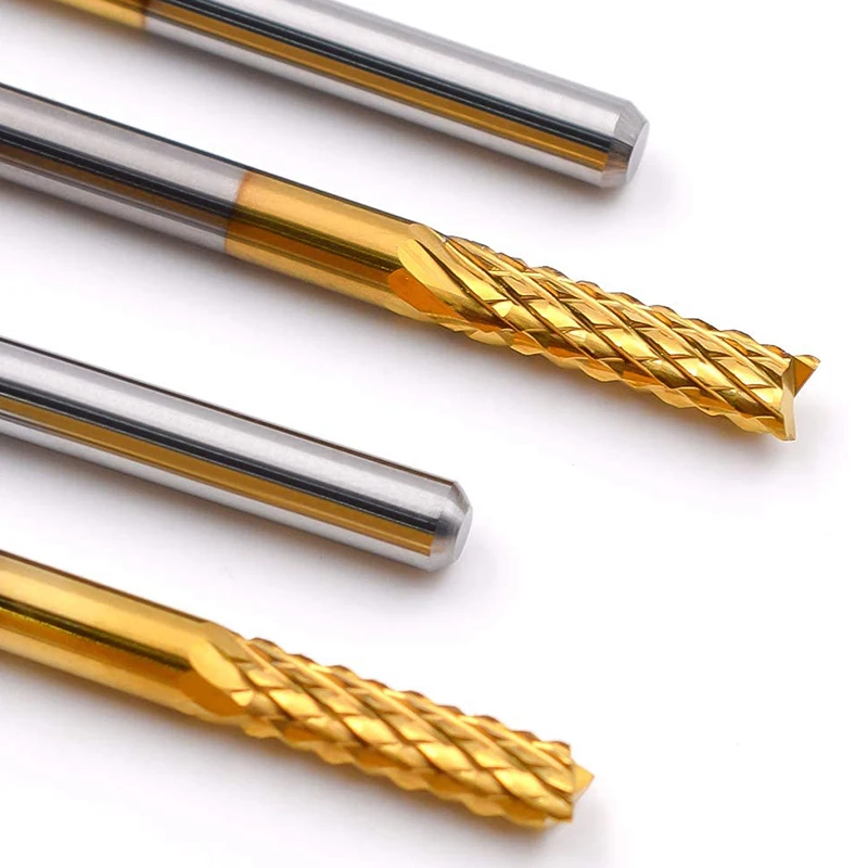 20 шт. фрезерные Фрезы с ЧПУ Концевая фреза роторные заусенцы гравировальный