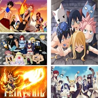 fairy tail sticker picture 5d diy diamond painting full drill mosaic picture cross stitch kit home decoration handmade gift