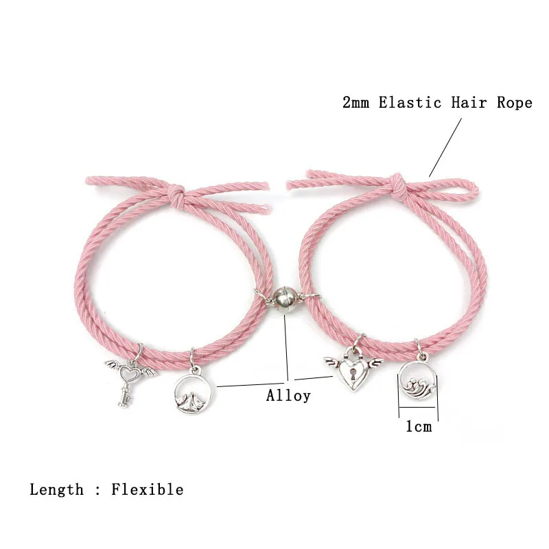 2 шт./пара романтический подходящая для пары подвеска Браслеты милый Крыло