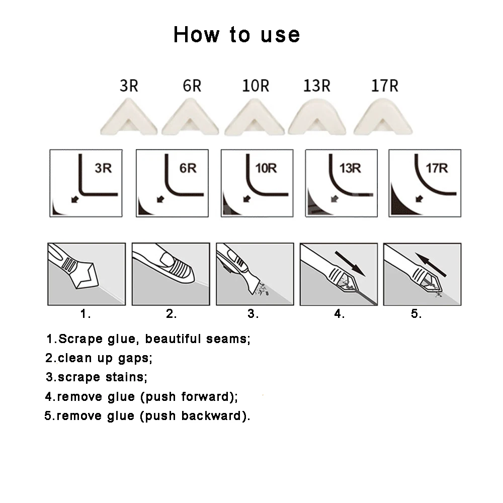 Многофункциональный инструмент для удаления силикона и металла 3 в 1 набор