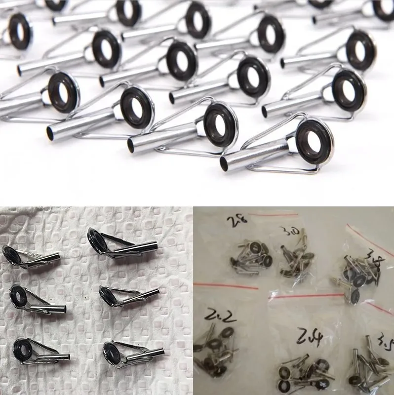 Набор железных направляющих колец для удочки из крокодила 30 шт. 6 видов диаметров