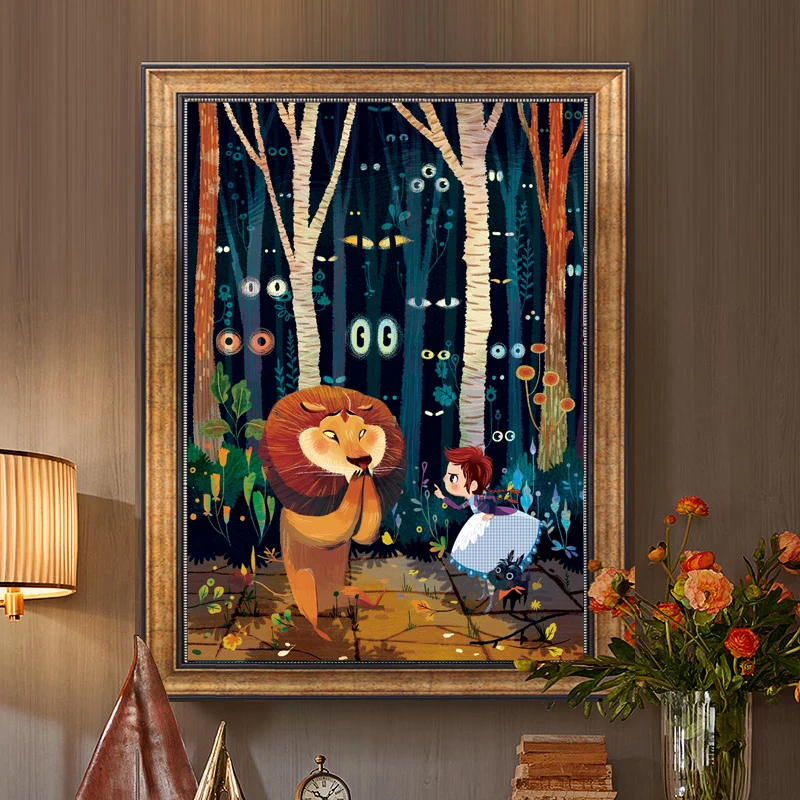 Вышивка крестиком полный набор для вышивки картина Мир животных Король Лев и