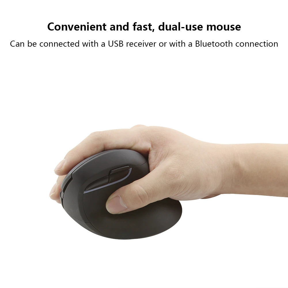 CHYI Вертикальная игровая мышь Bluetooth 3 0 и 2 4G с двойным режимом беспроводная 2400DPI