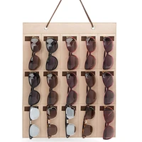 high quality glasses bag 15 slot grids eyeglass sunglasses glasses storage display grid stand case box holder glasses organizer
