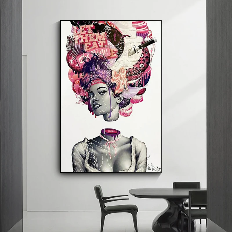 

Modern Popular Sexy Girl David Interesting Canvas Painting Art Poster Abstract Painting Modern Style Room Home Decoration
