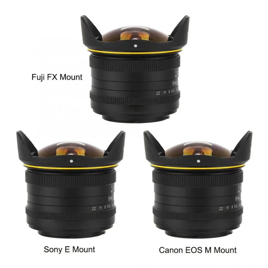KamLan 8 мм F3.0 APS-C ручной широкоугольный объектив рыбий глаз для DSLR камеры DSLR Объектив камеры "рыбий глаз" широкоугольный объектив рыбий глаз