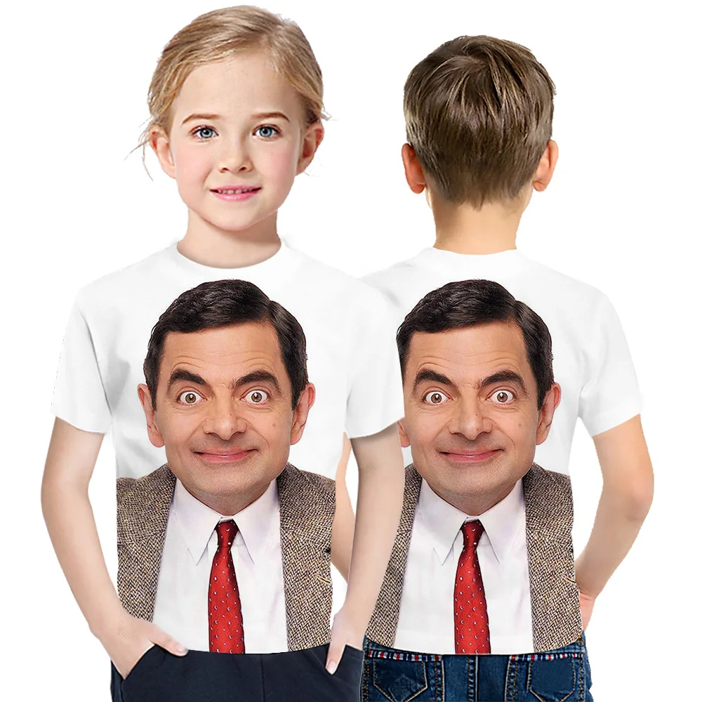 

Mr. Bean 3D Print Personalized Home Relaxed Casual Short Sleeve Top Boys And Girls Summer Fashion Versatile T-Shirt