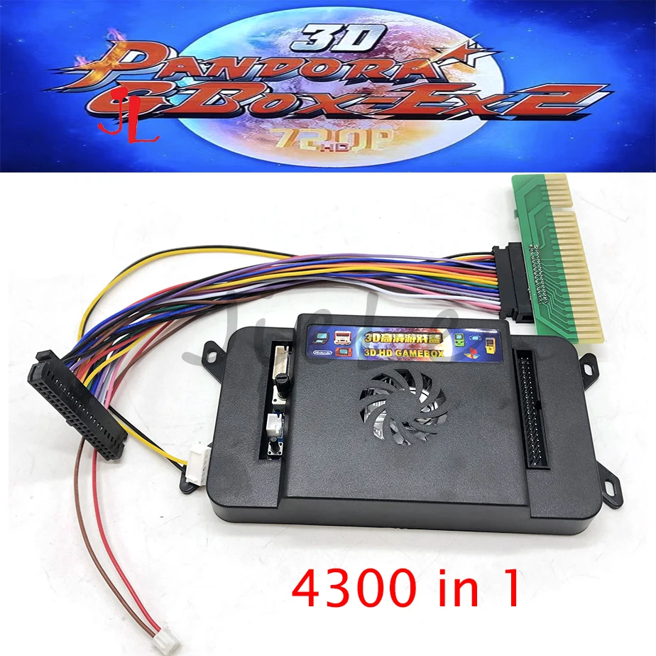Caixa de Jogo 4300 em 1 Novo Pandora Arcade Placa Cartucho Família Pcb 720p Vga Suporte Usb Gamepad Jamma Conversão Conjunto 3d Gbox-ex2