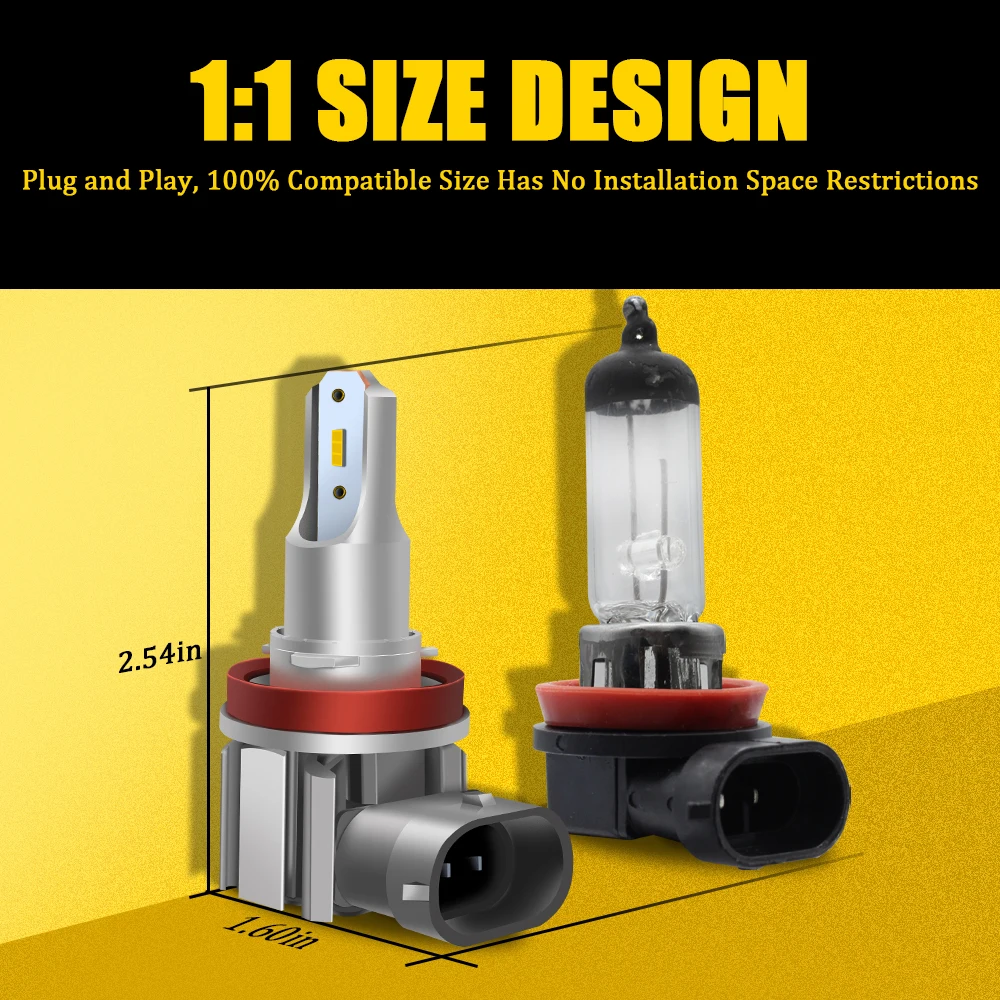 Автомобильная светодиодная противотумансветодиодный фара BMTxms Canbus H8 H11 9005 9006 для