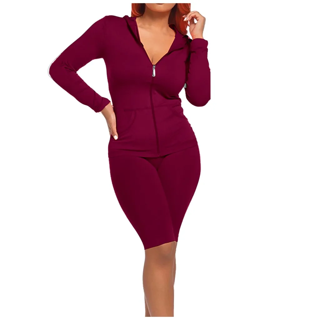 Гимнастический костюм фитнес комплекты для женщин осень леди Разделение