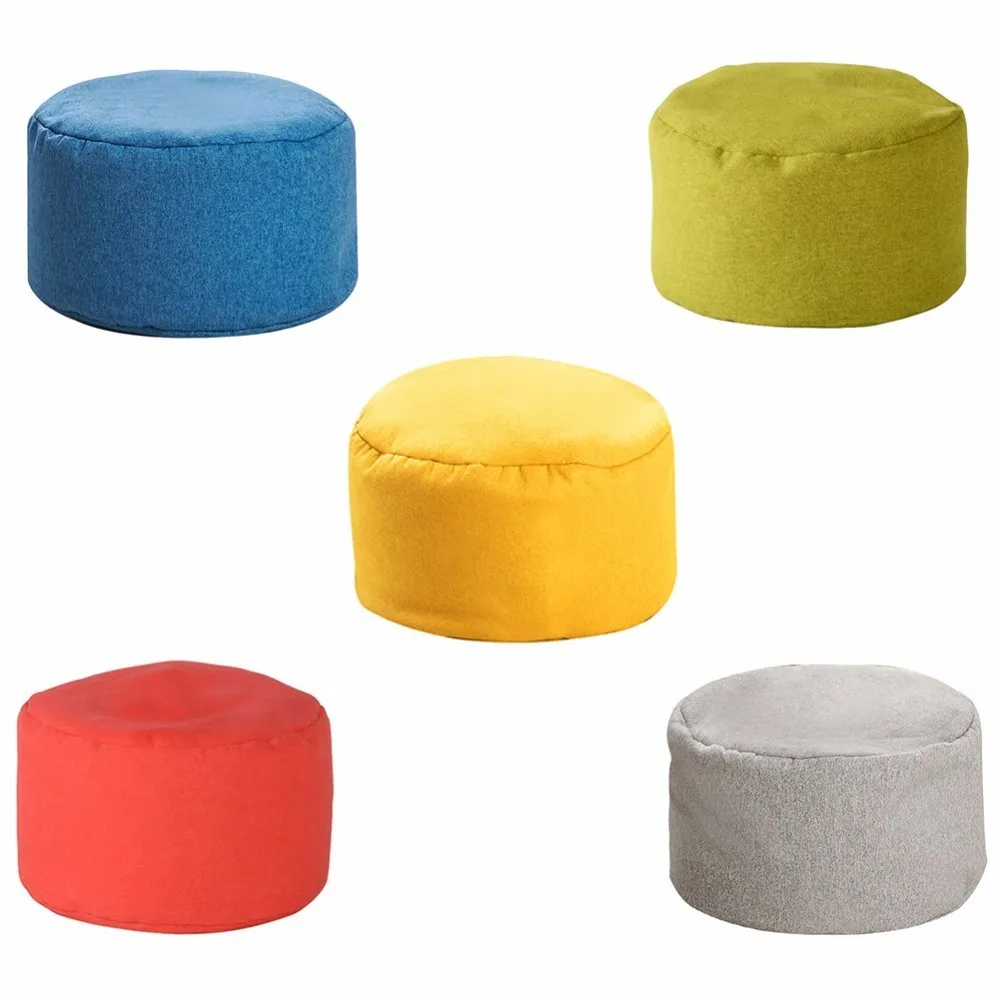 31 стул для ног круглый мягкий оттоманский прекрасный однотонный пуфик табурет 5