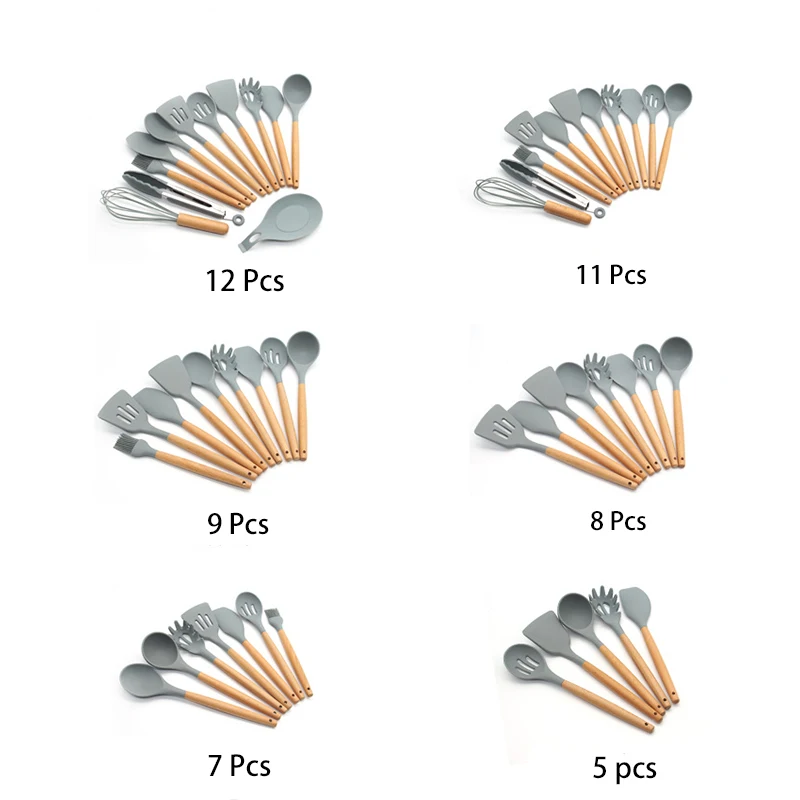 Силиконовая кухонная утварь набор кухонной утвари антипригарный термостойкий