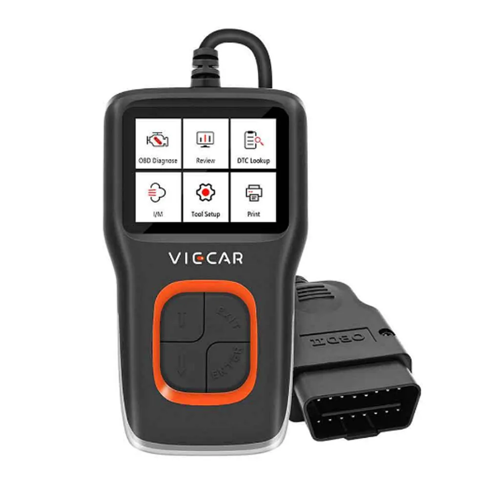 Viecar VP101 многоязычный OBD 2 OBD2 считыватель кодов автомобиля полное соглашение OBDII/EOBD