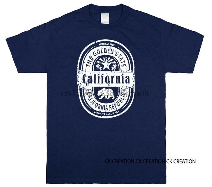 Женская футболка с графическим принтом в стиле Республики Калифорния (1) | Мужская