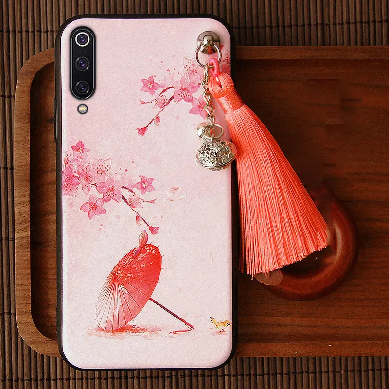Pattern A 3D рельефный чехол для Xiaomi mi 9T Pro 9 SE CC9 CC9E A3 A2 8 Lite 6X Red mi K20 Pro Note 10, 7, 6, чехол с тиснением и изображением кисточкой Мягкий чехол Funda - Цвет: Pattern A