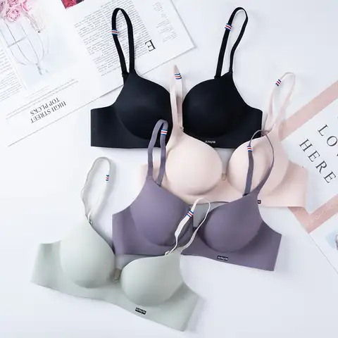 Women Bra Soft Wireless Bras Women Sexy Lingerie Fashion Adjusted Seamless Bralette Female A B Cup Push Up Underwear
