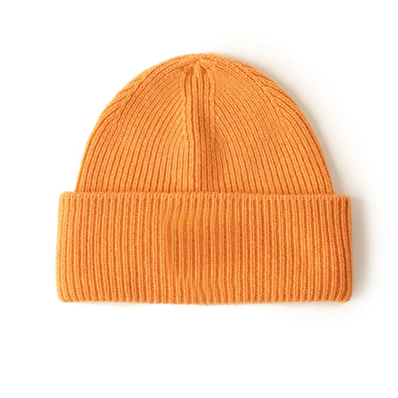 CAVME5 Orange CAVME, шерстяные шапки бини, шапки, унисекс, Повседневные шапки, одноцветные, для женщин, мужчин, зимние шапки для девушек, 99% Натуральная шерсть - Цвет: CAVME5 Orange