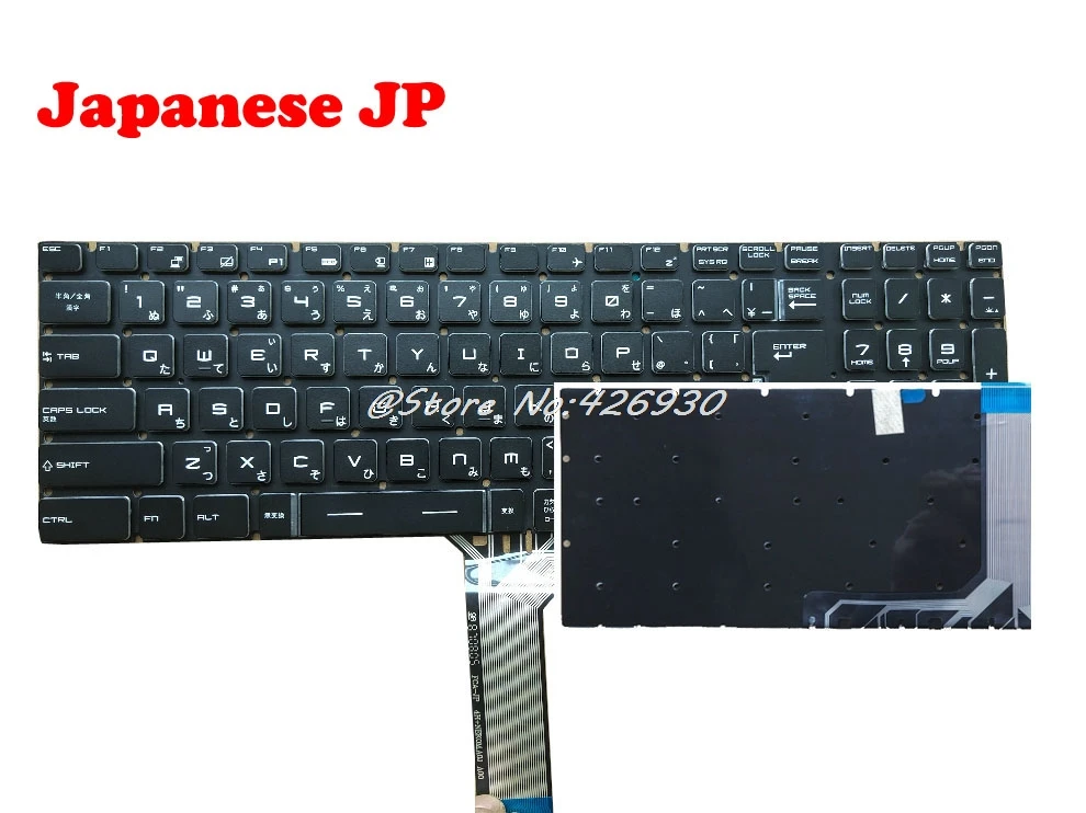 JP клавиатура для MSI GE63 GE73 GS63 NSK FCBBN 0G 9Z.NEKBN.B0G S1N 3EDE2.52D 9Z.NEKBN.B0R 0R 3ERU2.22D