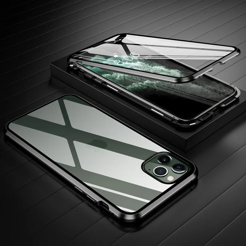 Двухсторонний Магнитный чехол для iPhone 12pro MAX 13 11 XR XS X 8 7 6s Plus стеклянный телефона 12 |