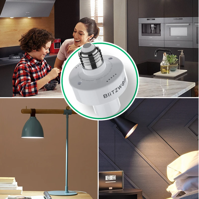 Умный патрон BlitzWolf BW-LT30 E27 Wi-Fi с голосовым управлением поддержкой Alexa Google Assistant