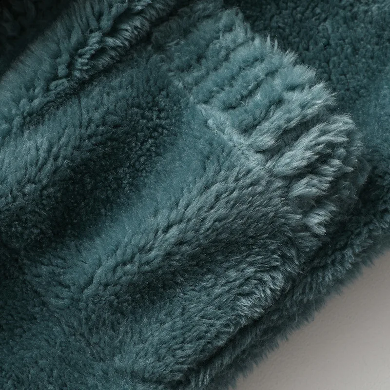 Real Sheep Shearling Fur Coat Female Wool Coats Winter Jacket Korean Long Jackets for Women Outwear Veste Femme MY | Женская одежда
