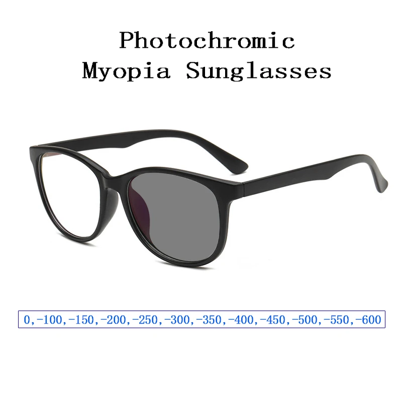 Новые модные фотохромные солнцезащитные очки для близорукости женщин и мужчин