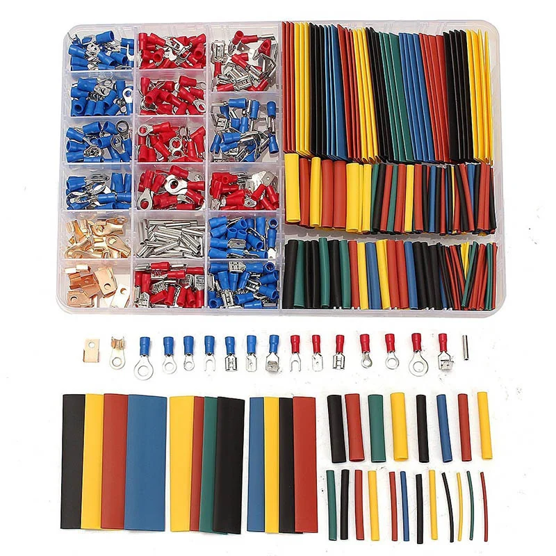 

678pcs/Box 350pcs Terminal High Quality Wire Crimp Terminals Connectors And 328pcs Assorted Heat Shrink Tube Sleeving Kit