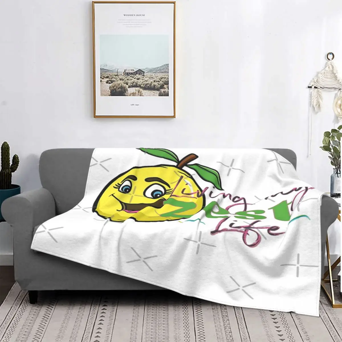

Zest-Manta a cuadros para cama, manta de Anime, colcha de lana para cama
