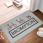 Велосипеда Brompton (3) Придверный коврик, ковер, коврик, подкладка для ног из полиэстера, нескользящий, водонепроницаемый, маслостойкий, для входа, кухни, спальни, балкона, туалета