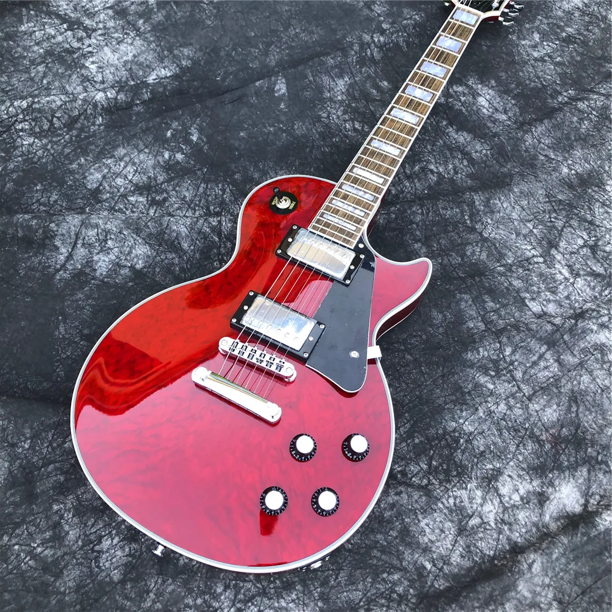 

Электрогитара Grote Red Flower Burst, корпус из твердого красного дерева, электрогитара ra с шаровары высокого качества