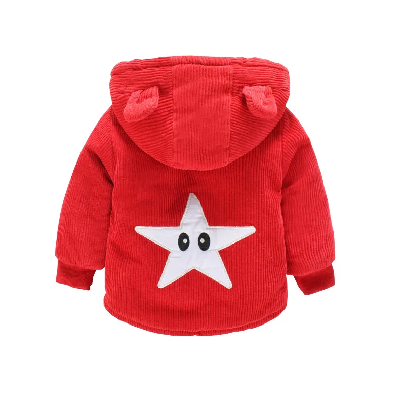 Модное детское пальто с меховым капюшоном для маленьких мальчиков и девочек