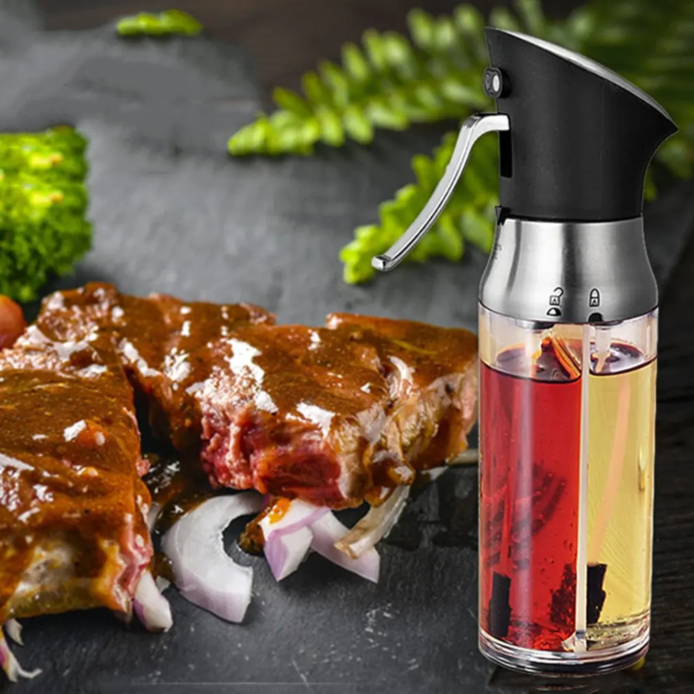 Бутылка для масла 200 мл емкость 2 в 1 хранения распылитель уксуса кухонные