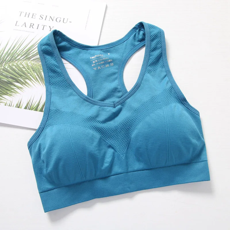 

Women Sports Bra Top Push Up Fitness Wrapped Chest Underwear Sport Tops For Women Breathable Running Vest Gym Wear Shockproof