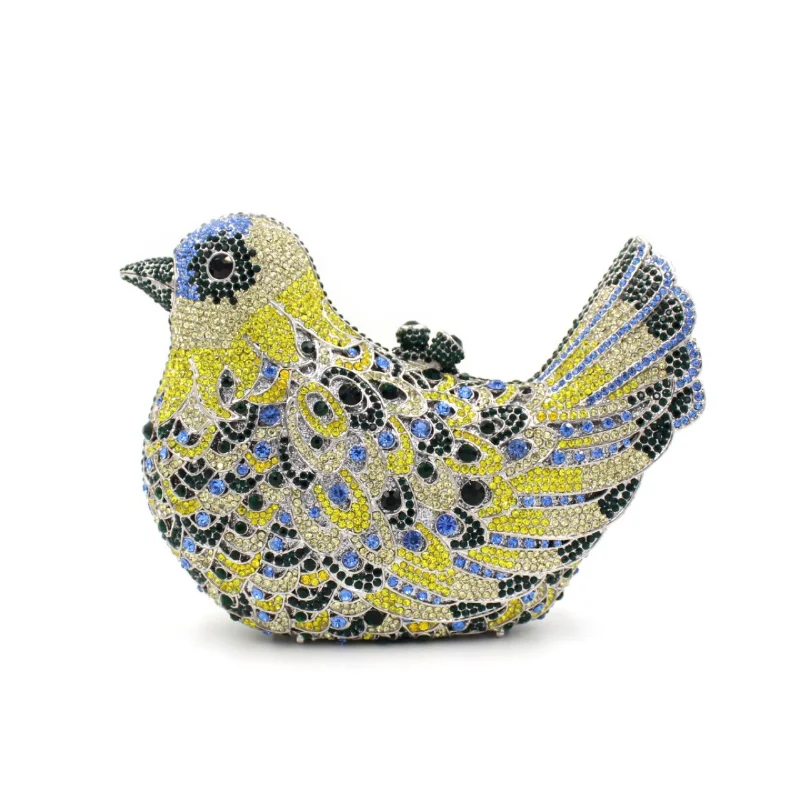 

2021 Peace Dove Animal Gem Bag Luxury Design Diamond Banquet Rhinestone Clutch Party Bridal Dress Evening Clutch Ladies Wallet
