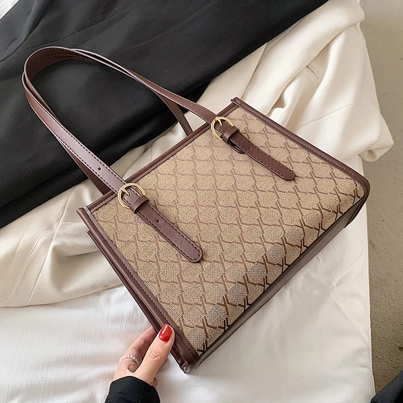 

High Capacity Big Shoulder Bags Tote Handbag for Women 2021 Fashion Black Trends Brand Luxury Designer Shopping Bag Purses