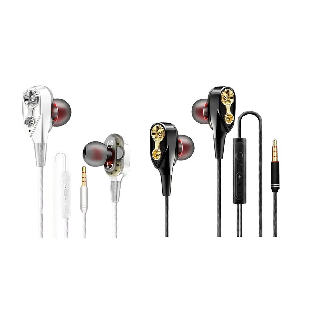 

Eorv3s Wired earphone High bass dual drive stereo In-Ear Earphones With Microphone Computer earbuds For Cell phone