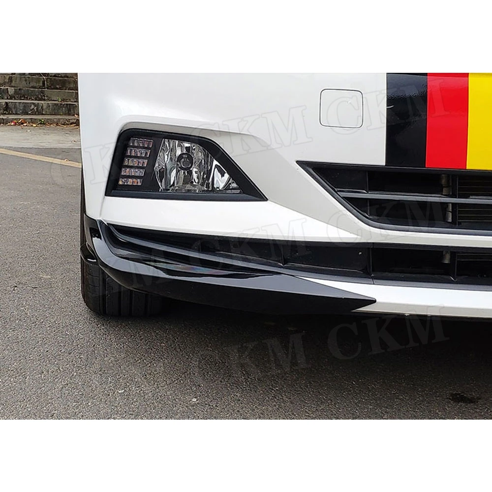 Разветвители для переднего и бокового бампера из АБС-пластика черные угольные