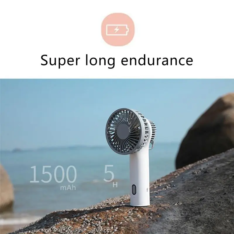 

Mini USB Fan Portable Handheld 7 Blades Rechargeable 1500mAh Battery Handy Air Cooling Fans