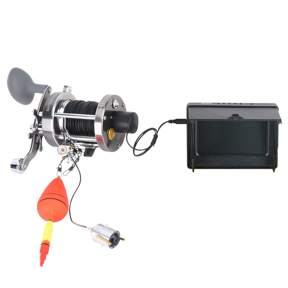 Купить 20 м рыболокатор подводная Рыбацкая камера 4,3 дюйма монитор 10 шт. ИК светодиодный прибор ночного видения 180 градусов морская камера для рыбал...