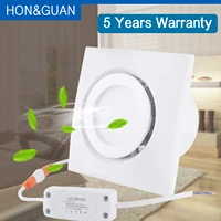 honguan 4 home silent exhaust fan kitchen hood ventilation for bathroom ceiling window wall air extractor with 4w led light
