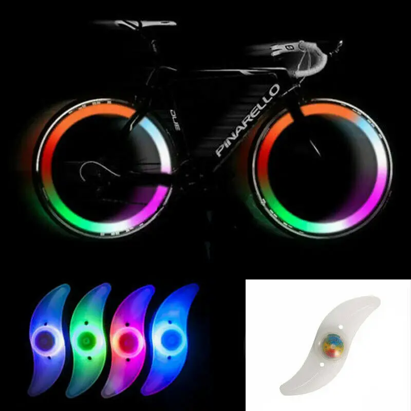 

1x 4x Colorful Bike Spoke Light Bicycle Cycling LED Spoke Wire Tire Tyre Wheel Bright Warning Glowing Lamp