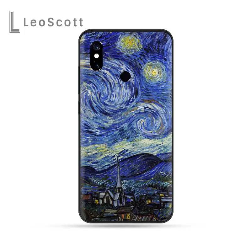 

Van Gogh Starry Night Star Phone Case For Xiaomi Redmi 4x 5 plus 6A 7 7A 8 mi8 8lite 9 note 4 5 7 8 pro