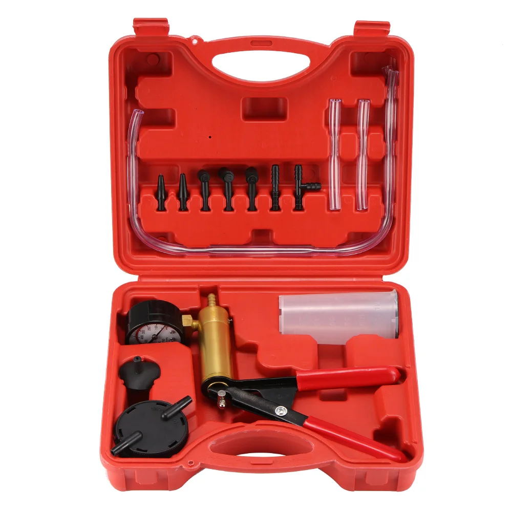 Vacuum Pump Kit Pump Car Motorbike Bleeding Hand Held Brake Bleeder Tester Set Vacuum Pump Car Motorbike Bleeding Tools images - 6