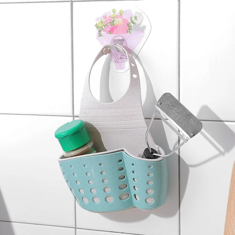 

Hanging Sink Storage Bag Adjustable Double Layer Sponge Holder Faucet Gadget Strainer Shelf Drain Rack Basket Kitchen Bathroom