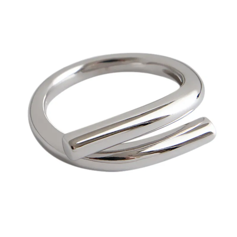 

Fengxiaoling Simple Irregular Rings For Women 925 Sterling Silver Thicken Rings Trendy Exaggeration Fashion Party Jewelry 2021
