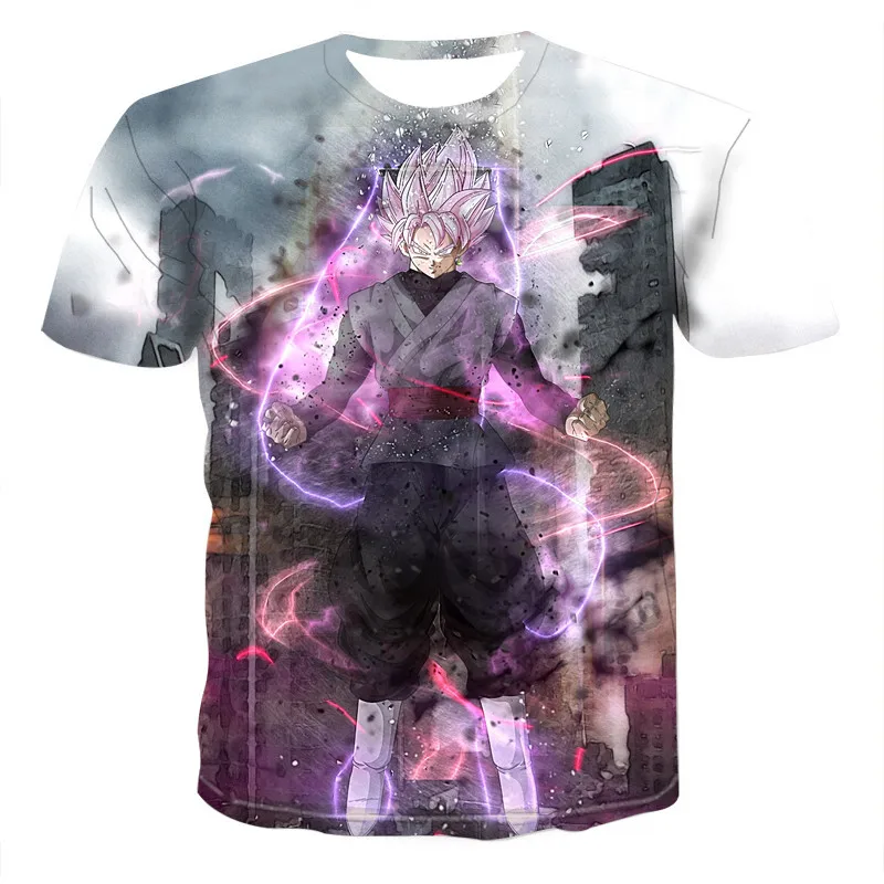 Men Short Sleeve O-Neck Harajuku Clothing shirt T-Shirt Asian size S-6XL Summer Dragon Ball Z Goku 3D t | Мужская одежда