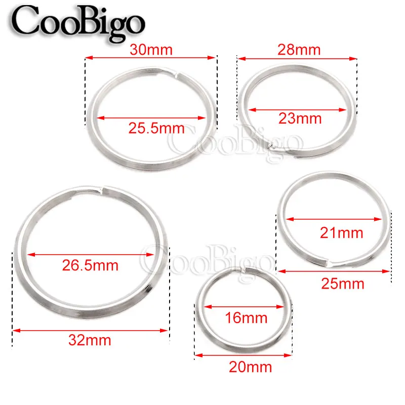 10 шт. 5 размеров Режущие кольца для ключей цепочка разделенные уплотнительные
