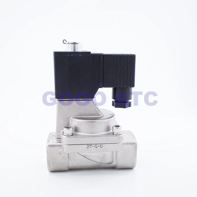 AIRTAC Normally open high temperature steam valve 7bar/100psi 2 way solenoid stainless steel SUS304 water inch PTFE | Обустройство