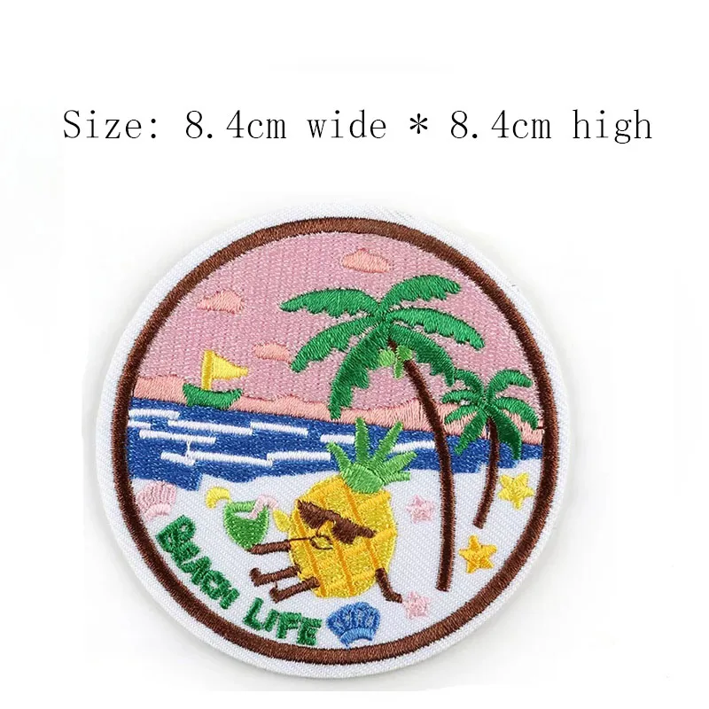 Нашивка С Вышивкой Beach Life бесплатная доставка нашивка на левую грудь 8 4 см вышивка